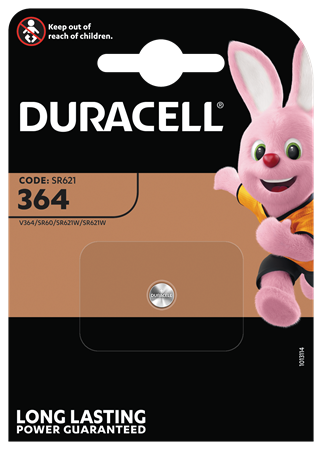 Duracell 364 Silver knappcell 10x1-p